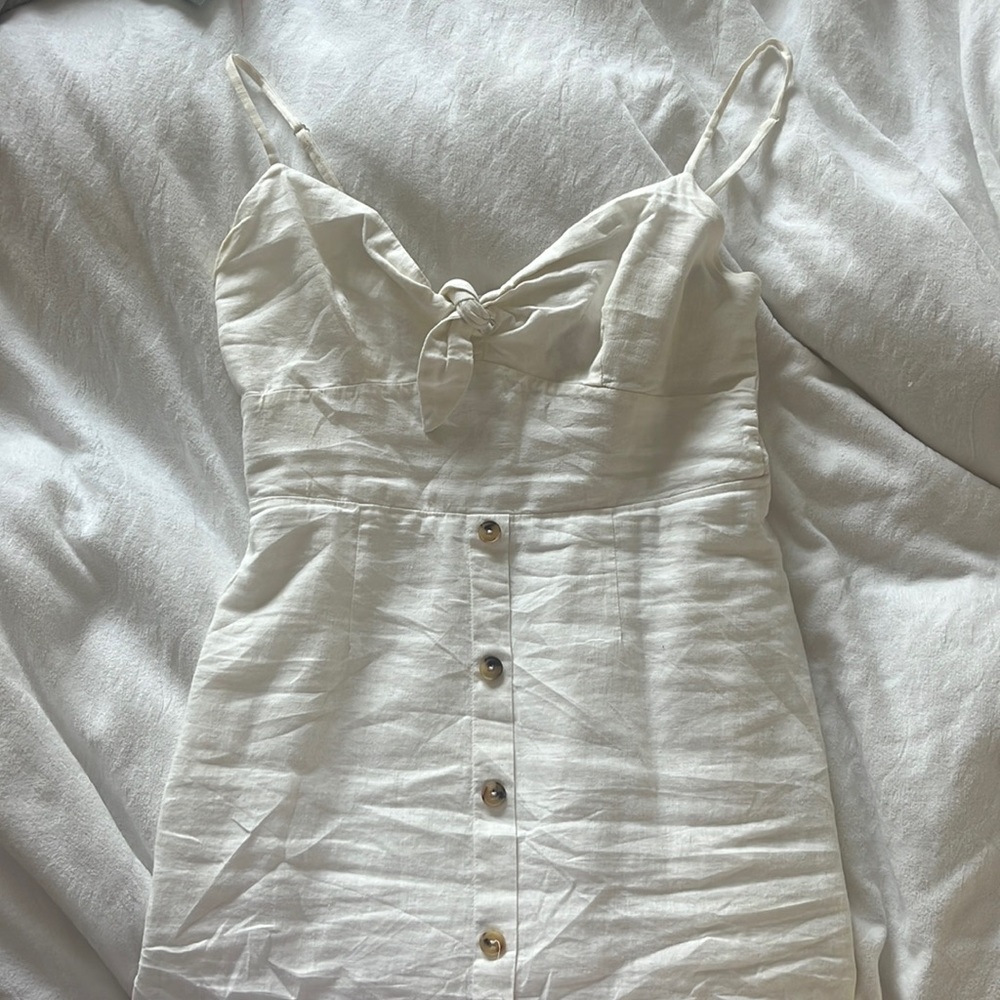 White Dress with Buttons